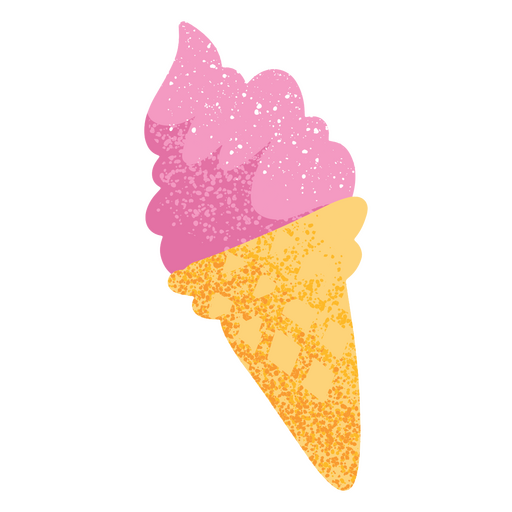 Ice cream summer textured icon  PNG Design