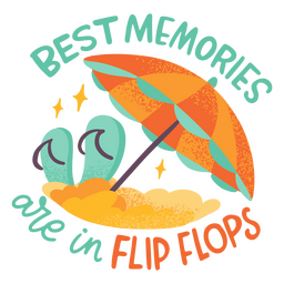 Insignia de cita de verano de playa de mejores recuerdos Diseño PNG