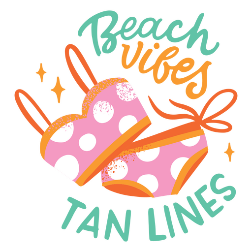 Beach vibes summer quote badge PNG Design
