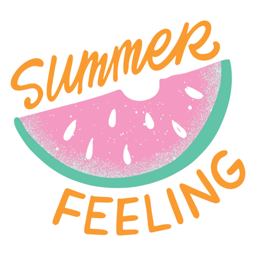 Summer feeling quote badge PNG Design