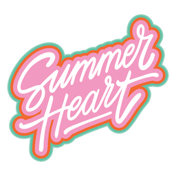 Summer heart vacation quote lettering PNG Design