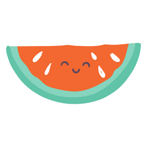 Glückliche Ikone der Sommerwassermelone PNG-Design