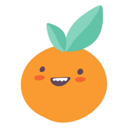Ícone fofo de verão laranja Desenho PNG