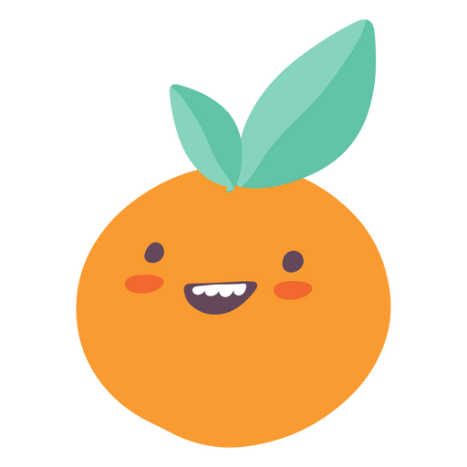 Ícone fofo de verão laranja Desenho PNG