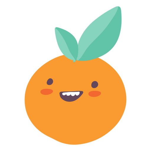 Lindo icono de verano naranja Diseño PNG