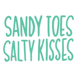 Sandy Toes Salty Kisses Summer Quote PNG & SVG Design For T-Shirts