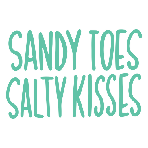 Sandy toes salty kisses summer quote PNG Design