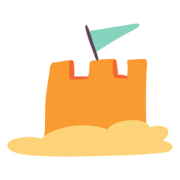 Symbol für den Sommer des Sandburgturms PNG-Design