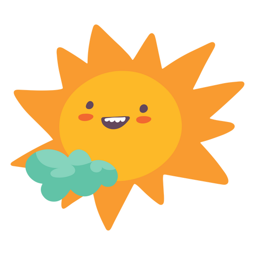 Lindo icono de sol de verano
