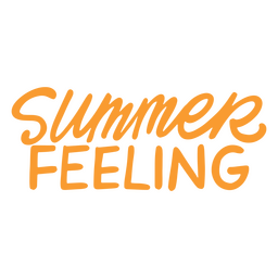 Summer feeling vacation quote lettering Transparent PNG