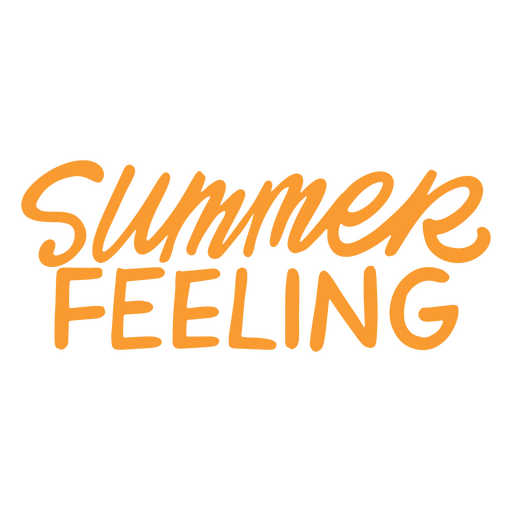 Summer feeling vacation quote lettering
