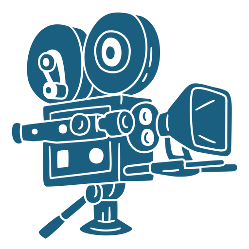 Blue Movie Camera PNG & SVG Design For T-Shirts