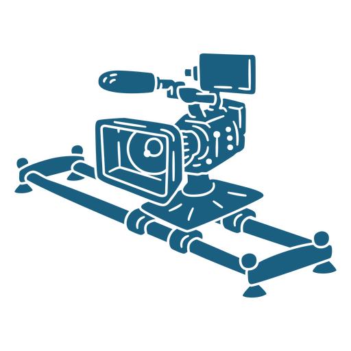 Câmara de vídeo azul em um carretel Desenho PNG