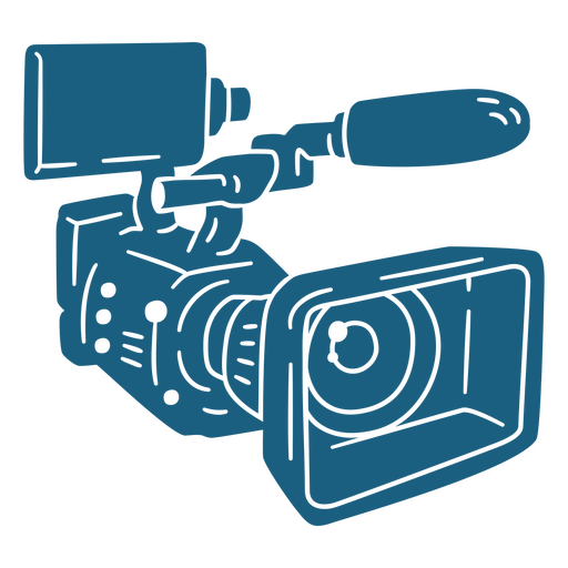 Blaues Videokamera-Filmsymbol PNG-Design