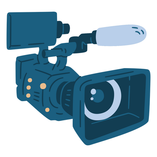 Video camera with mic PNG Design