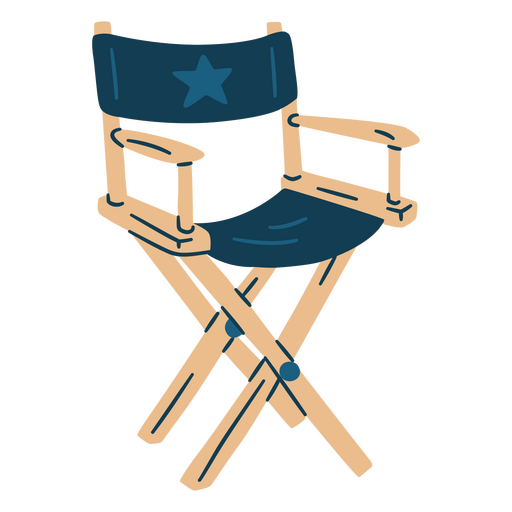 Star chair movie production PNG Design