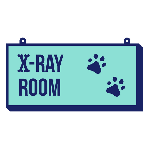 Señal de la habitación del veterinario de rayos X Diseño PNG