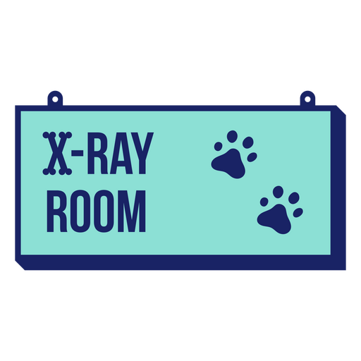 Sinal do quarto do veterinário de raio-x Desenho PNG