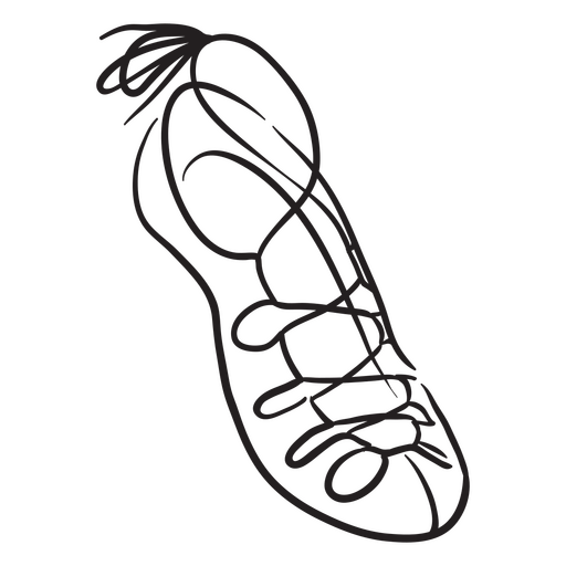 Pointe shoe drawing PNG Design