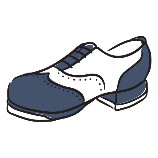 Zapato de baile azul Diseño PNG