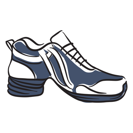 Drawing of a blue shoe PNG Design