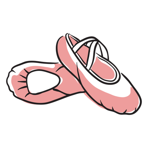 Par de zapatillas de ballet rosa Diseño PNG