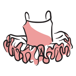 Fato de balé rosa para menina Desenho PNG