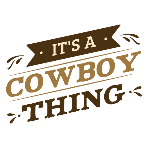 Cowboy minimalistisches Abzeichen PNG-Design