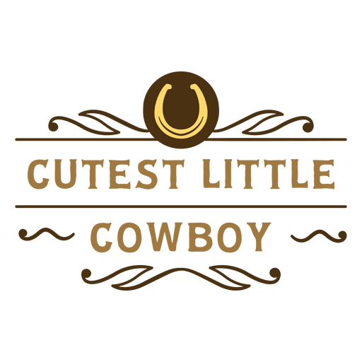 Badge for newborn cowboy PNG Design