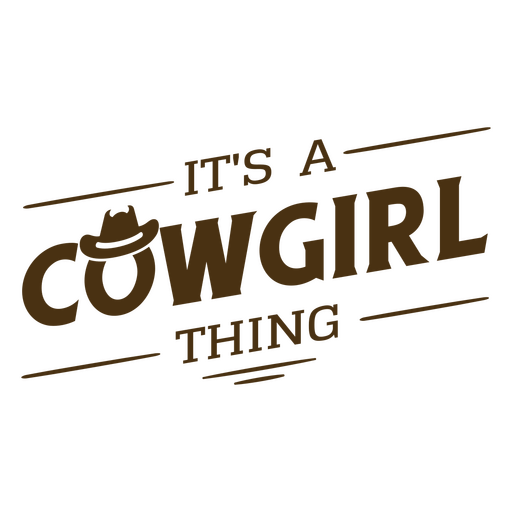 Cowgirl minimalistisches Abzeichen PNG-Design