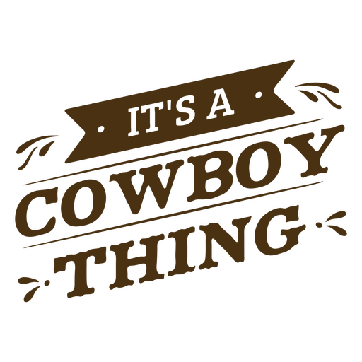 Cowboy style brown badge PNG Design