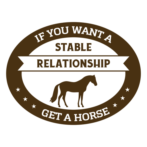 Brown badge for stables PNG Design