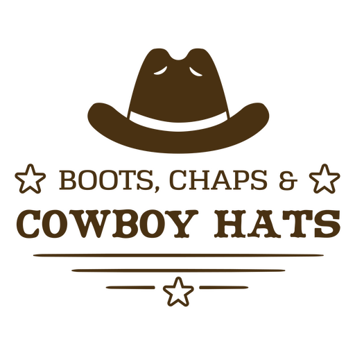 Brown badge for cowboy PNG Design