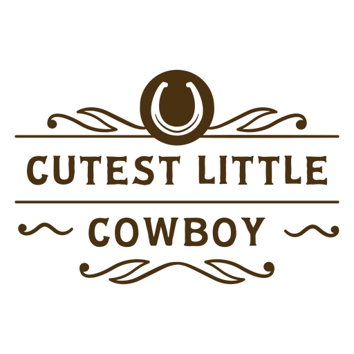 Newborn cowboy badge PNG Design