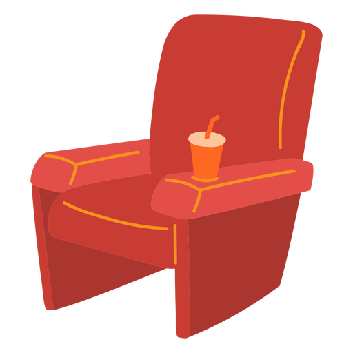 Movie theater red chair PNG Design