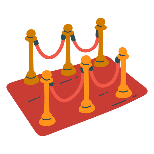 Red carpet movie premiere PNG Design