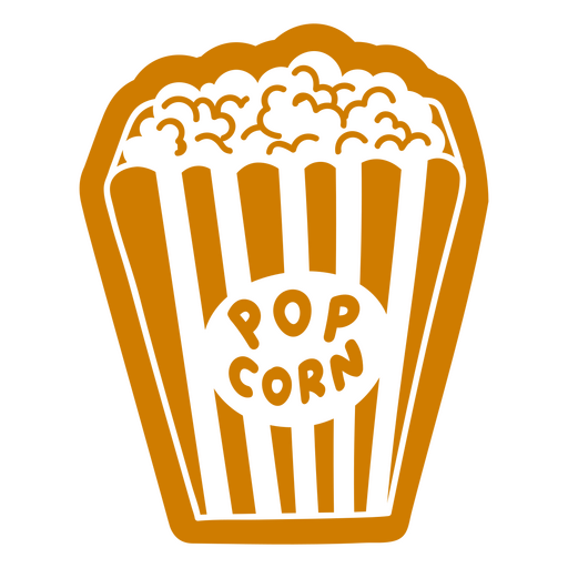 Palomitas de maíz para ver películas Diseño PNG