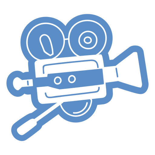 Icono de cámara de vídeo azul Diseño PNG