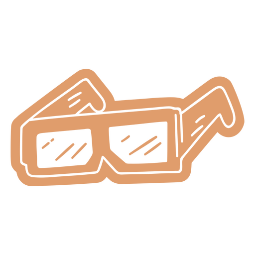 ícone de óculos de filme 3d Desenho PNG