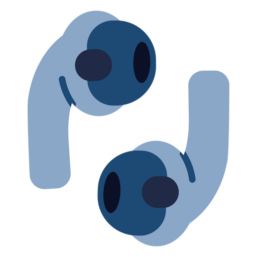 Paar kabellose Kopfhörer PNG-Design