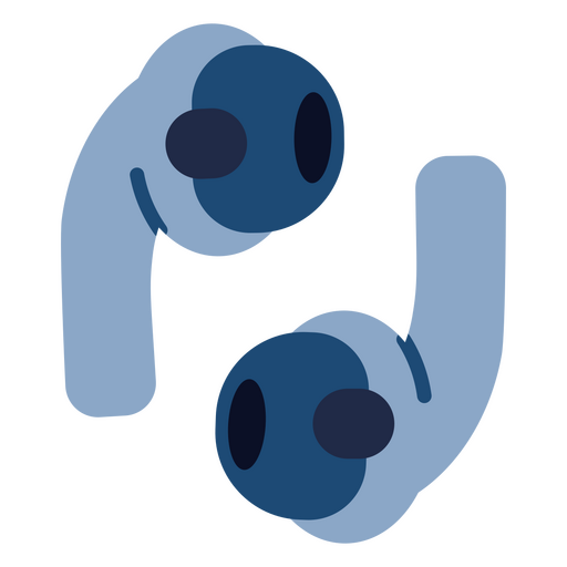 Par de auriculares inalámbricos Diseño PNG