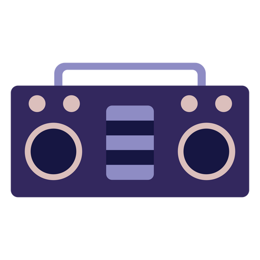 Old purple radio icon PNG Design