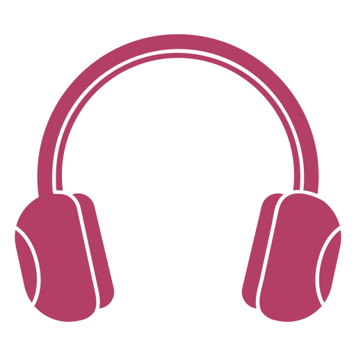 Icono de auriculares rosa Diseño PNG