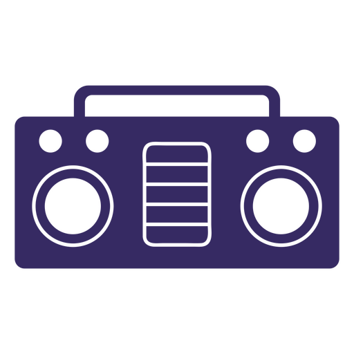 Icono de estéreo portátil azul Diseño PNG