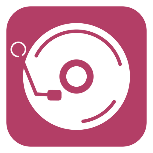 Ícone roxo do toca-discos Desenho PNG