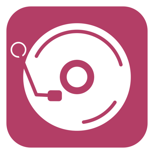 Tocadiscos icono púrpura Diseño PNG