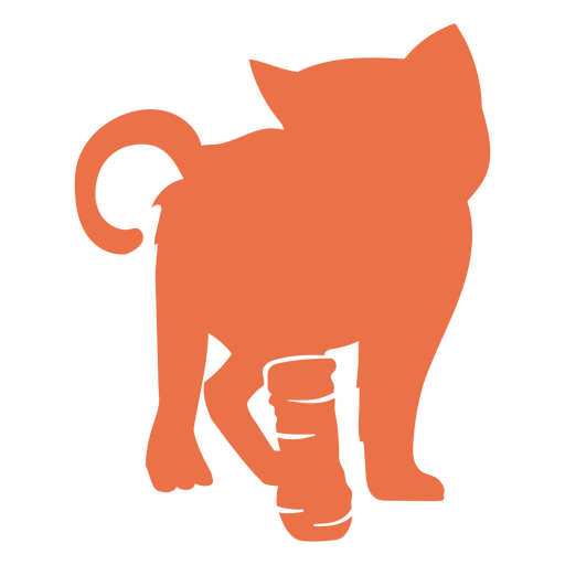 Kitten with leg in cast PNG Design