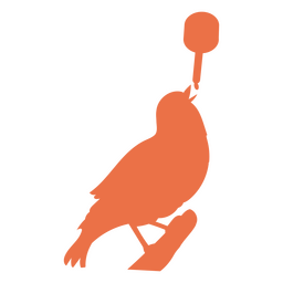 Bird drinking water PNG Design