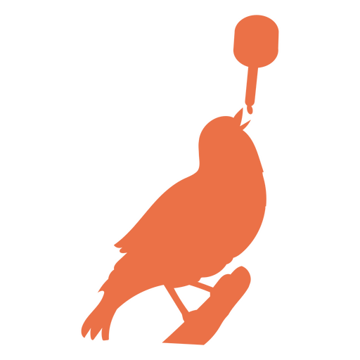 Bird drinking water PNG Design