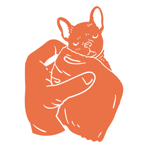 Tierarzt hält einen Hund in der Hand PNG-Design